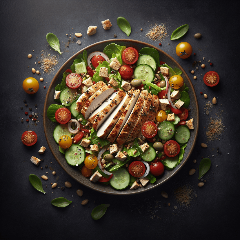 Salade de Poulet Méditerranéenne