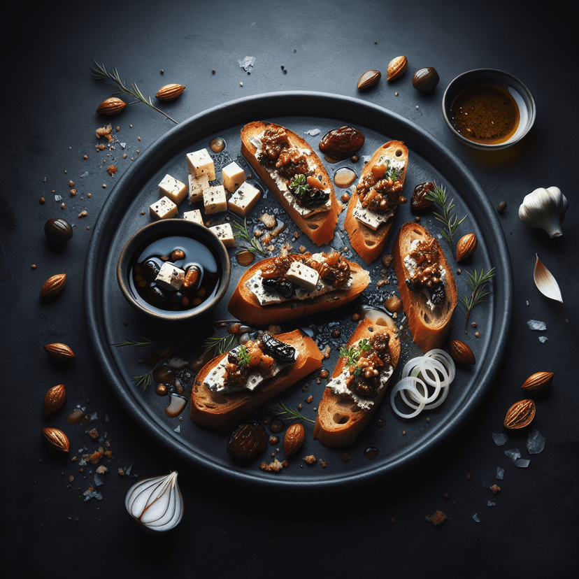 Crostinis à la tapenade et au chèvre