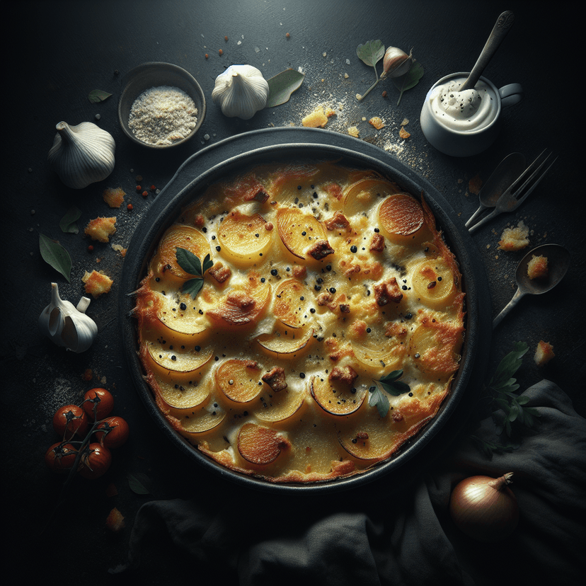 Gratin de Pommes de Terre à la Viande et à la Mozzarella
