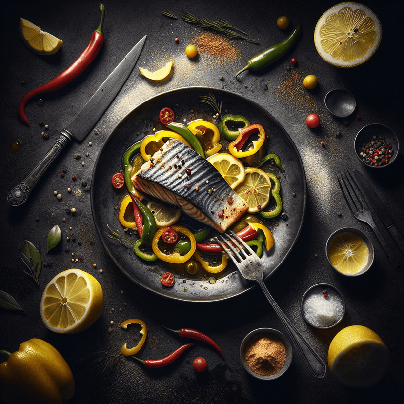 Filet de Maquereau aux Citron et Poivrons
