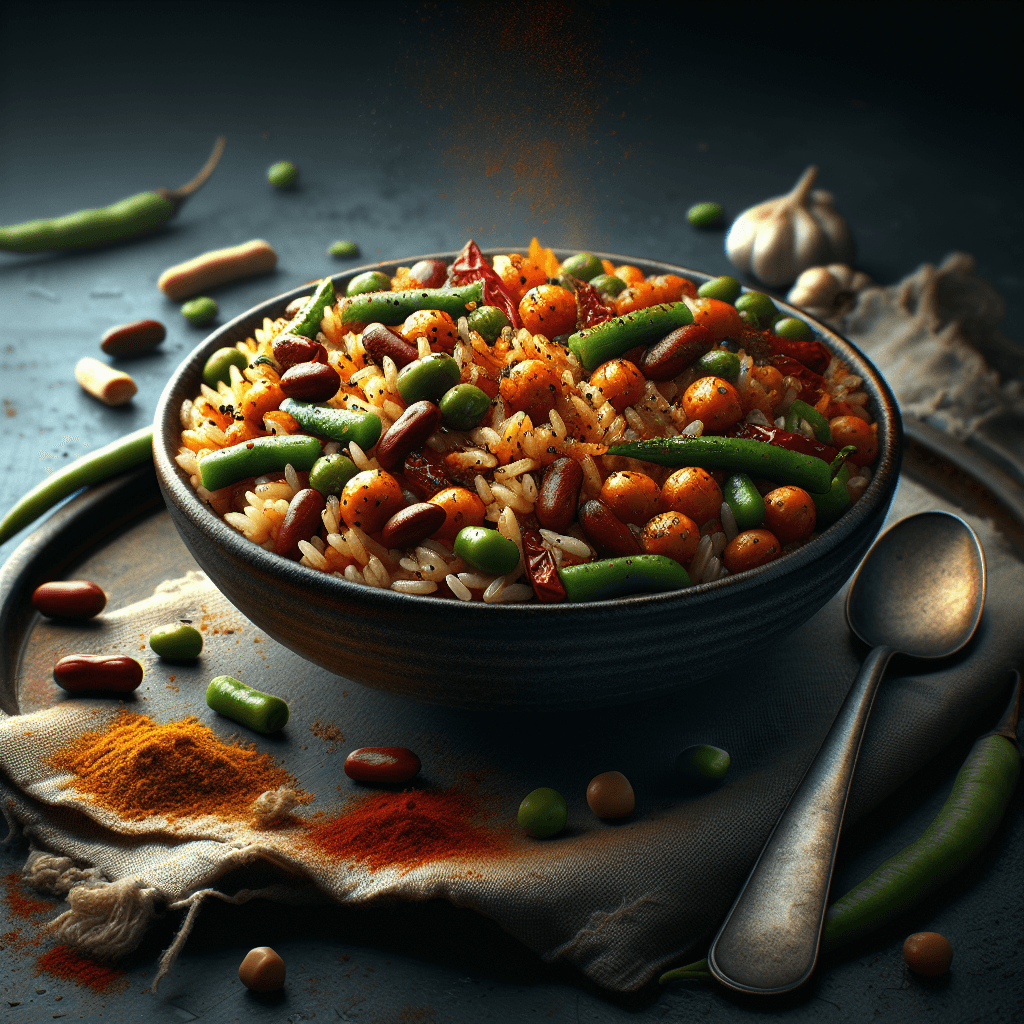 Bowl de Riz aux Pois Chiches et Haricots Rouges pour 2