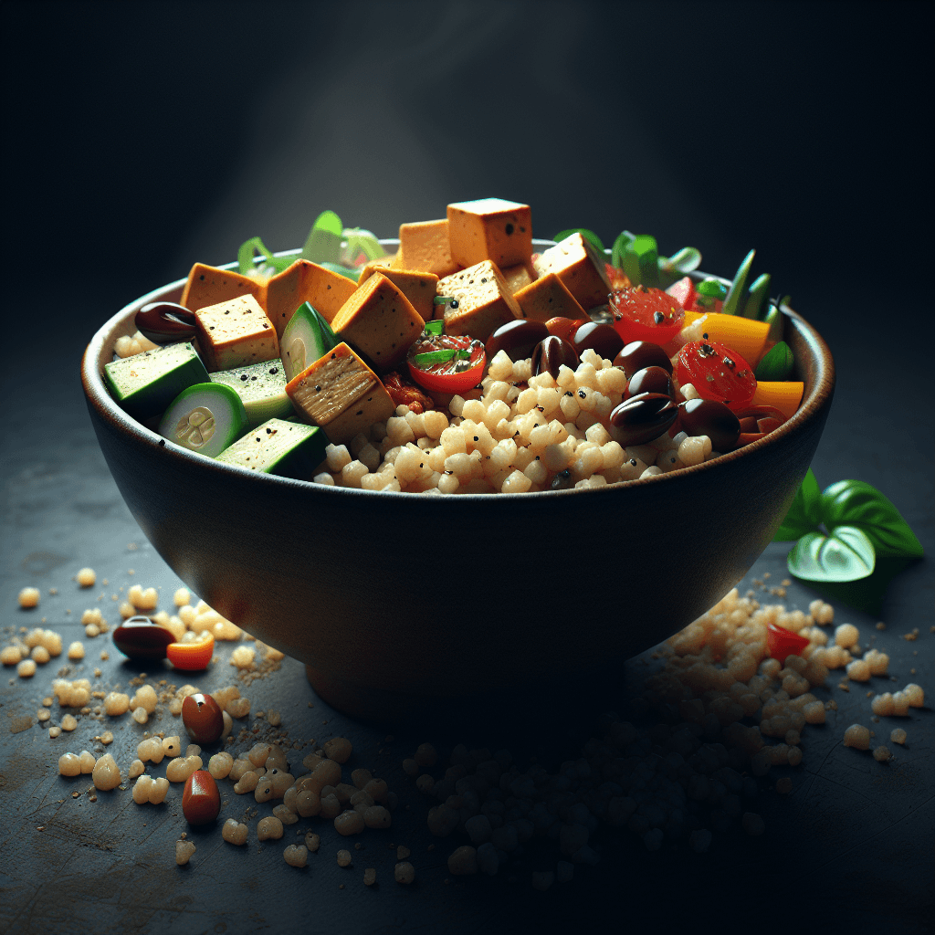 Bol végétarien au tofu et boulghour