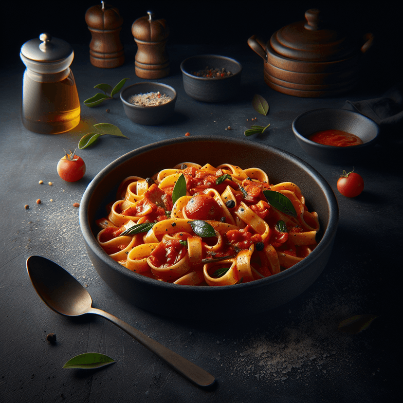 Sauce pour Pâtes à la Tomate et aux Lardons