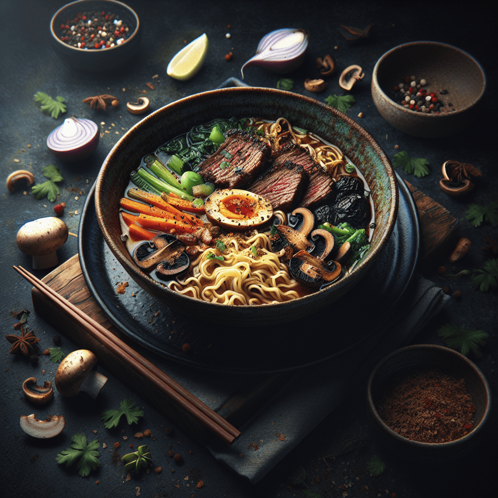 Ramen au Bœuf et Légumes