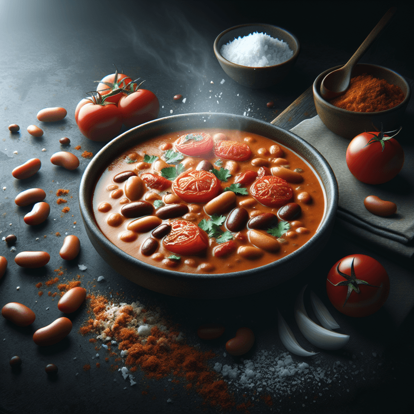 Curry de Tomates, Haricots et Lait de Coco