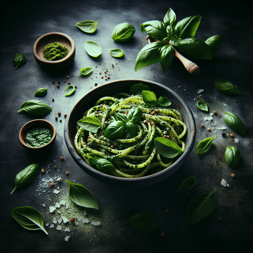 Pesto à la Menthe et au Basilic Sans Parmesan
