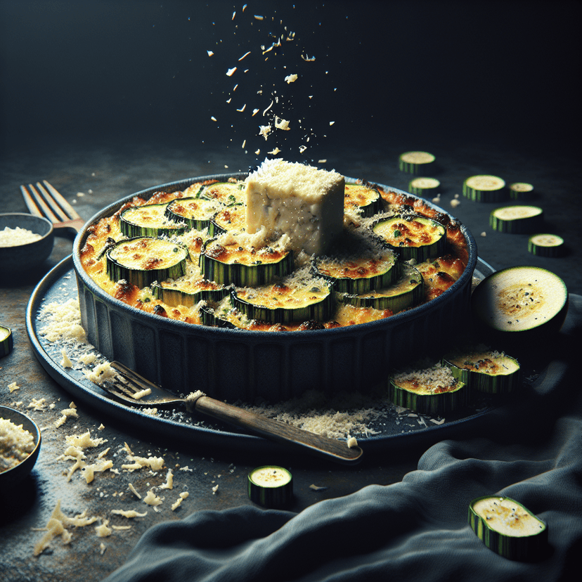Gratin de courgettes à la bûche de chèvre