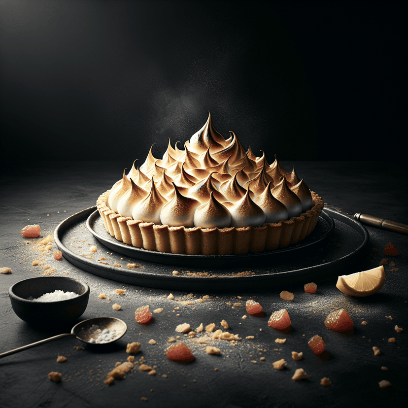Tarte Meringuée à la Rhubarbe