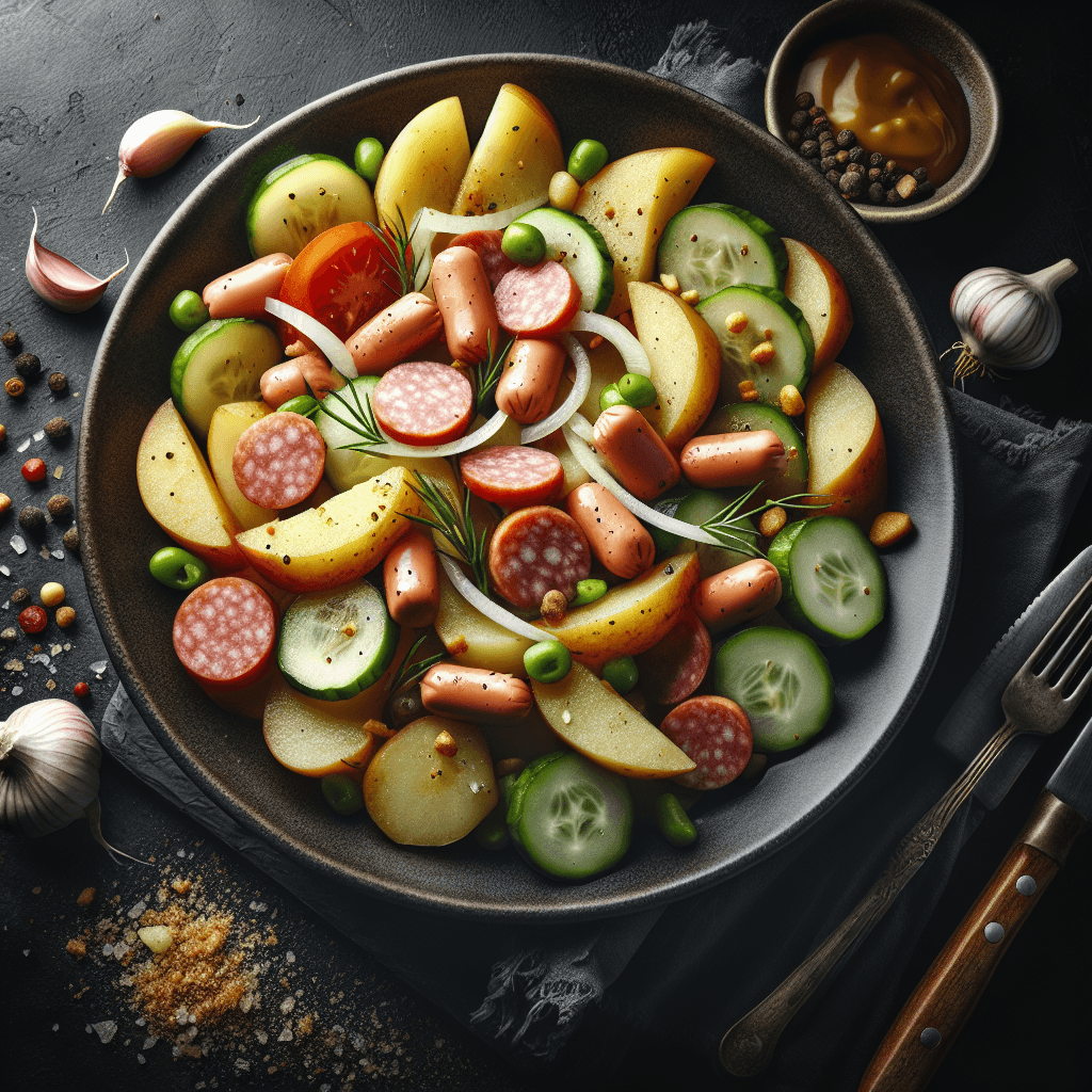 Salade de Pommes de Terre aux Saucisses Knack et Cornichons