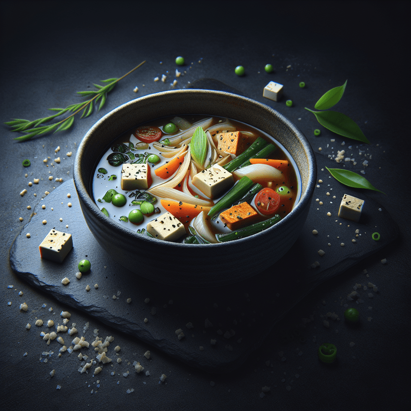 Soupe Miso aux Légumes et Tofu