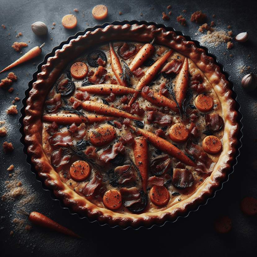 Tarte Salée Carottes et Lardons