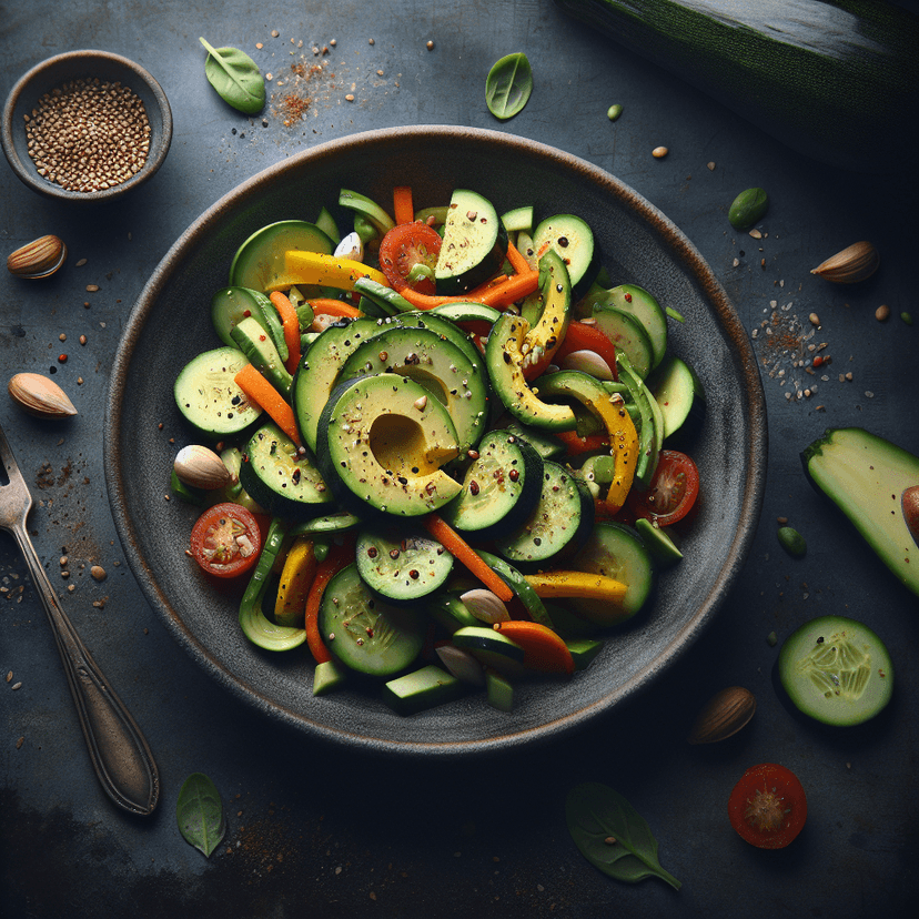 Salade Carottes-Courgettes à l'Avocat