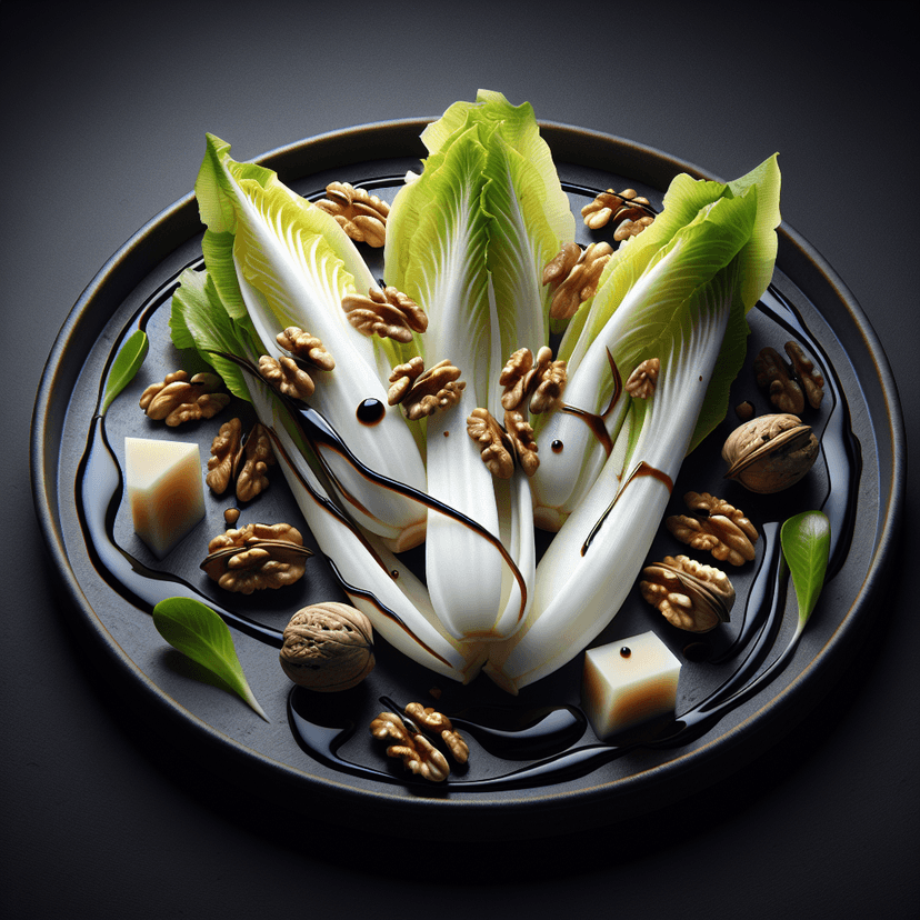 Salade d'endives aux noix et vinaigre balsamique