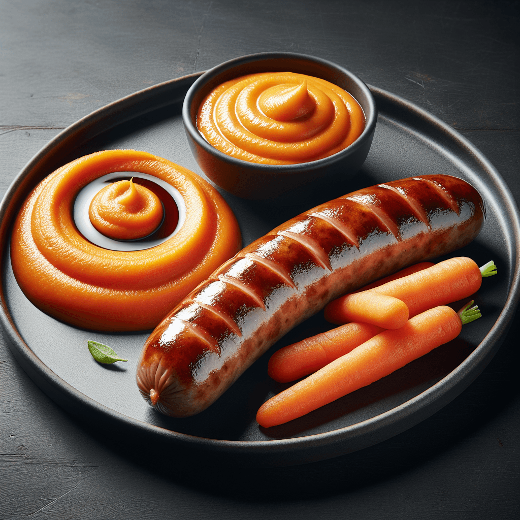 Saucisse de Toulouse et purée de carottes