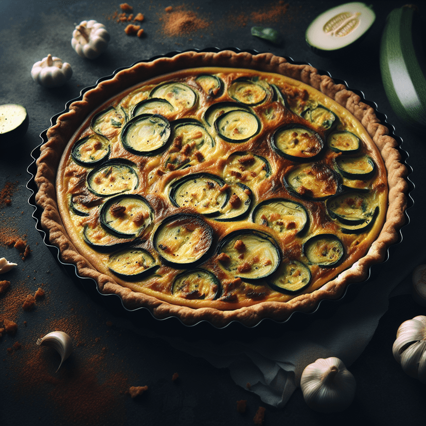 Quiche courgette lardons