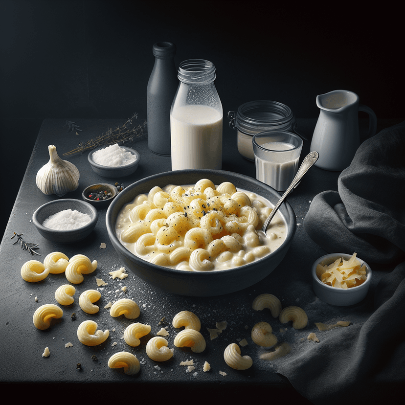 Coquillettes au Coulommiers et Lait Fermenté