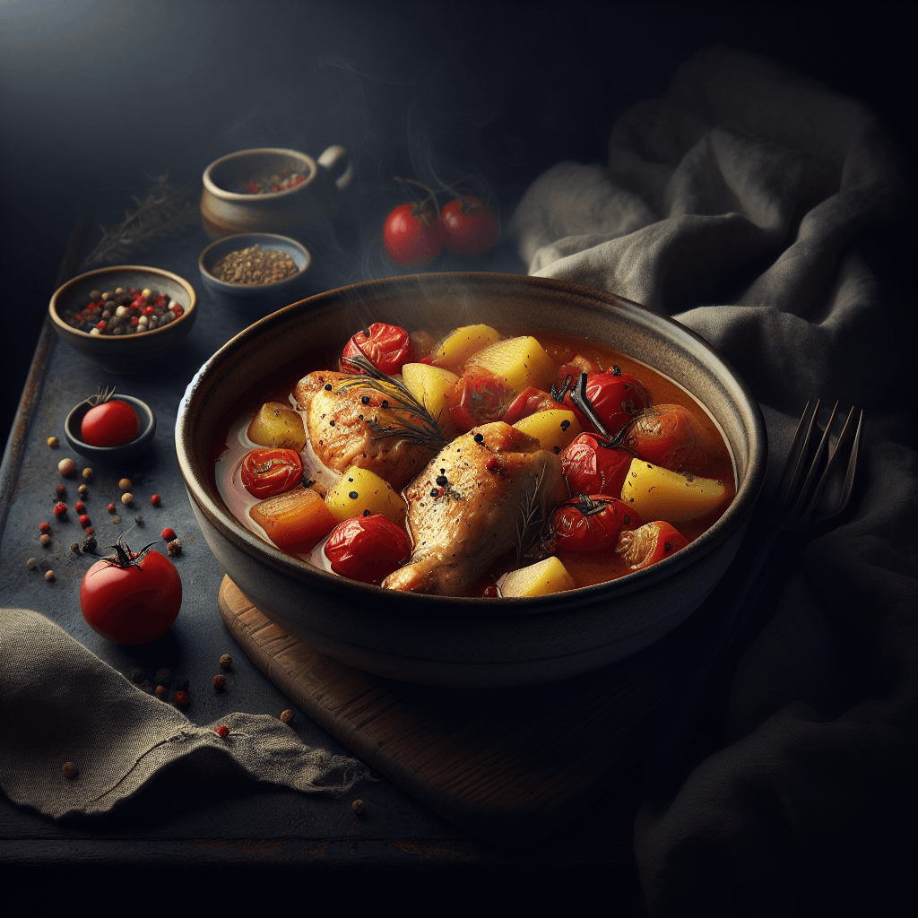 Poulet aux Tomates et Pommes de Terre