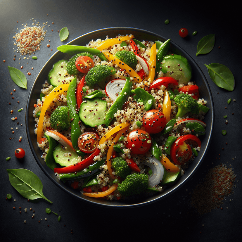 Salade de quinoa et légumes sautés