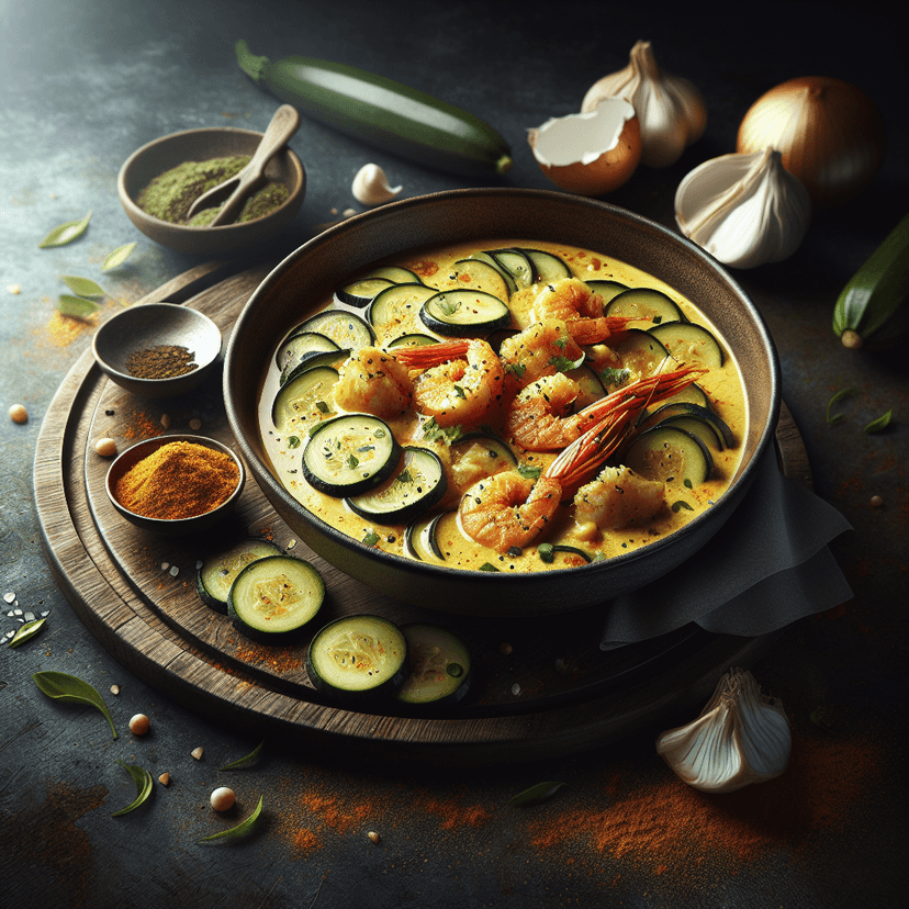 Curry de poisson blanc aux courgettes