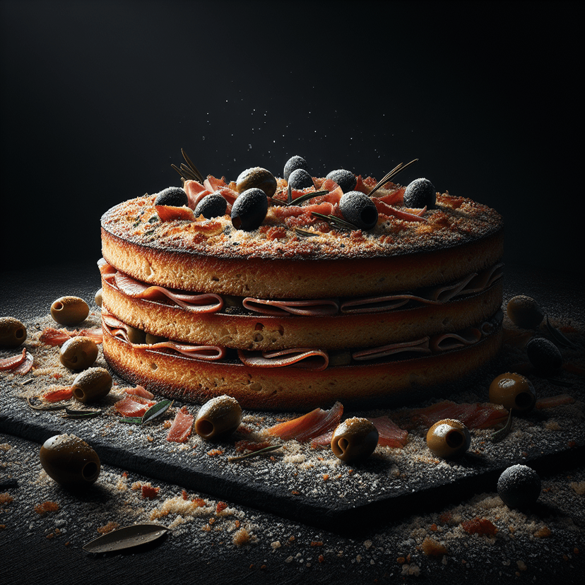 Cake au jambon et olives