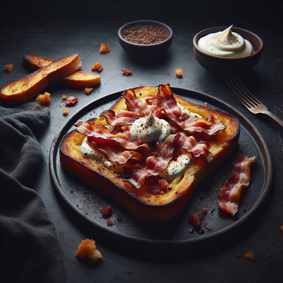 Tartine au Lardon et à la Crème