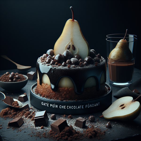 Gâteau Poire Chocolat Fondant